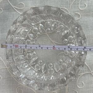 Vintage MCM Pressed Glass Ashtray, Trinket or Candy Dish. 5”x5”x2”.  Beautiful